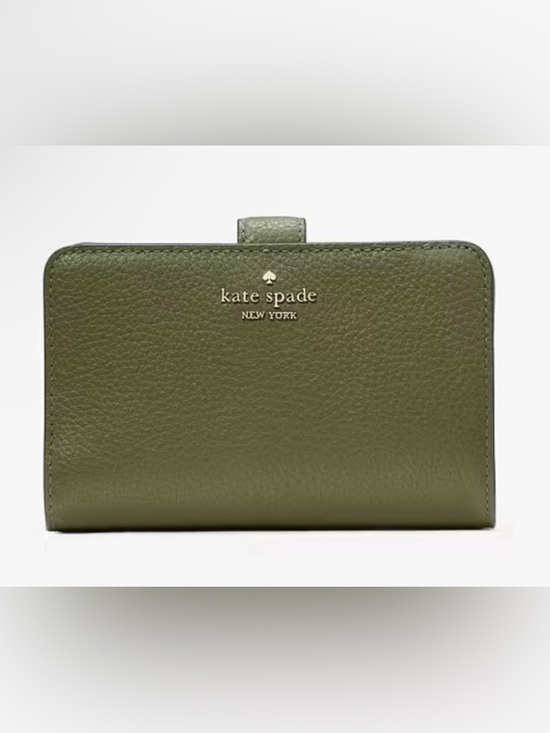 kate spade Handbags - New Kate Spade Lena Medium Compact Bifold Wallet Pebble Leather Olive Green